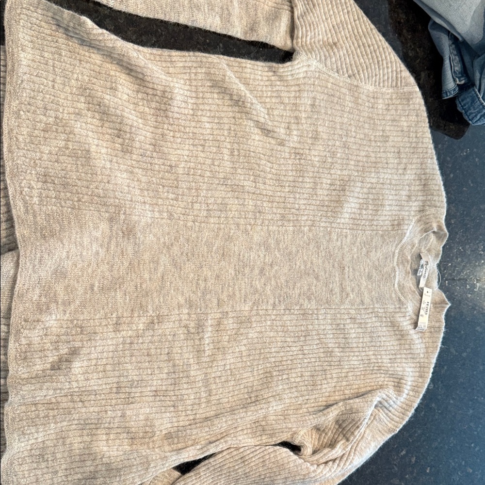Madewell Light Tan Crewneck Sweater